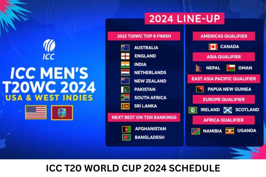 ICC T20 WC Schedule 2024, Match Time Table