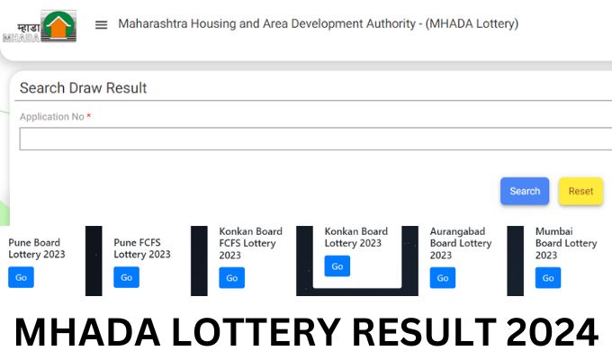 MHADA Lottery Result 2024, Winner List @ mhada.gov.in