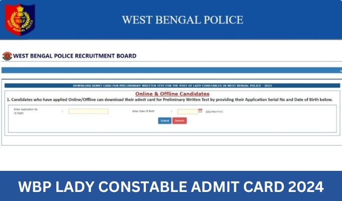 WBP Lady Constable Admit Card 2024, Exam Date